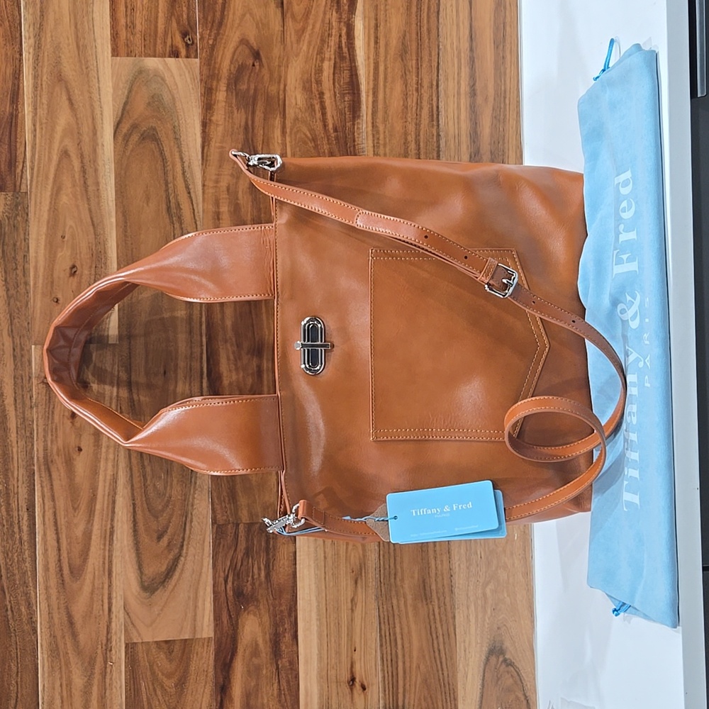 TIFFANY & FRED Paris Bag Tote Caramel color genuine Leather NEW